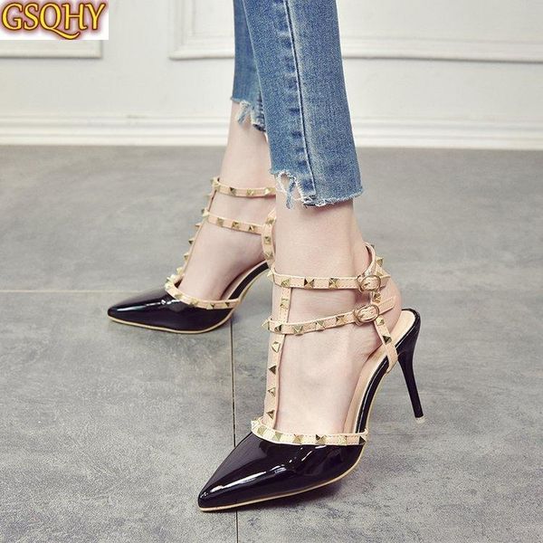 pumps 2021 women's shoes summer fashion female sandals rivet metal decoration pu leather style women high heels zapatos de mujer, Black
pumps 2021 women's shoes summer fashion female sandals rivet metal decoration pu leather style women high heels zapatos de mujer, Black