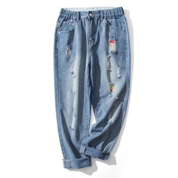 women's jeans can fit 90kg girls plus size female fashion brand scratched hand made hole 100% cotton was thin wide leg wq1072, Blue
women's jeans can fit 90kg girls plus size female fashion brand scratched hand made hole 100% cotton was thin wide leg wq1072, Blue