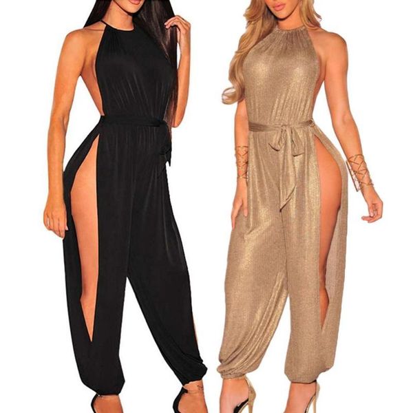 women's pants & capris jumpsuit women solid color sleeveless halter high side slitting ankle tied one piece overall rompers for party, Black;white
women's pants & capris jumpsuit women solid color sleeveless halter high side slitting ankle tied one piece overall rompers for party, Black;white