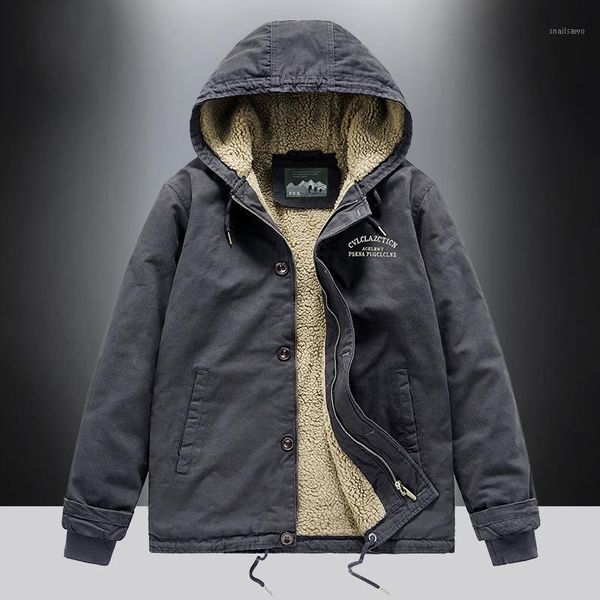 men's jackets 2021 men warm winter hooded thick fleece parkas jacket with hat coat outdoor military pockets loose parka, Black;brown
men's jackets 2021 men warm winter hooded thick fleece parkas jacket with hat coat outdoor military pockets loose parka, Black;brown