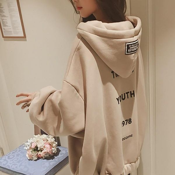 womens thick loose women hoodies sweatshirts large size zipper thickening plus velvet blouse female casual coat ew, Black 
womens thick loose women hoodies sweatshirts large size zipper thickening plus velvet blouse female casual coat ew, Black