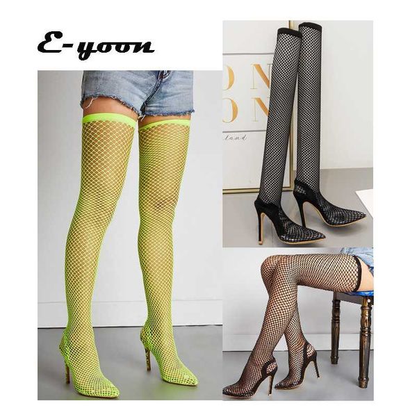sandals fashion woman fluorescent green black over the knee mesh shoes stiletto hollow women's boots catwalk party
sandals fashion woman fluorescent green black over the knee mesh shoes stiletto hollow women's boots catwalk party