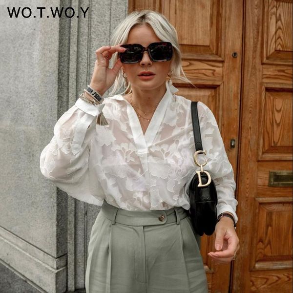 wotwoy long sleeve white mesh blouse shirt women summer hollow out office lady blouses women transparent lace femme 2021
wotwoy long sleeve white mesh blouse shirt women summer hollow out office lady blouses women transparent lace femme 2021