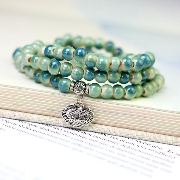 link, chain cute chinese style ceramic beads multi-layer wrap bracelets for women vintage siver lock charm bracelet gifts girlfriend, Black
link, chain cute chinese style ceramic beads multi-layer wrap bracelets for women vintage siver lock charm bracelet gifts girlfriend, Black