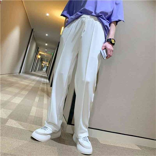 tim dull white wide leg men's 2021 spring and summer new high waist casual loose straight pants, Black
tim dull white wide leg men's 2021 spring and summer new high waist casual loose straight pants, Black