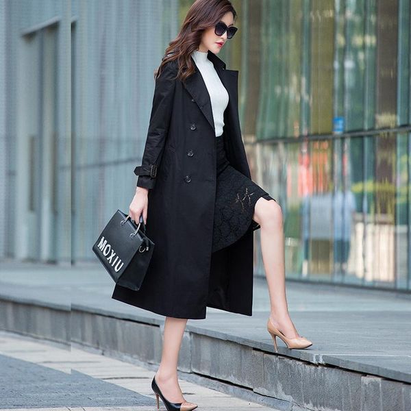 women's trench coats women 2021 autumn arrival fashion mid-long female solid color outdoor outwears ladies loose warm overcoats q29, Tan;black
women's trench coats women 2021 autumn arrival fashion mid-long female solid color outdoor outwears ladies loose warm overcoats q29, Tan;black
