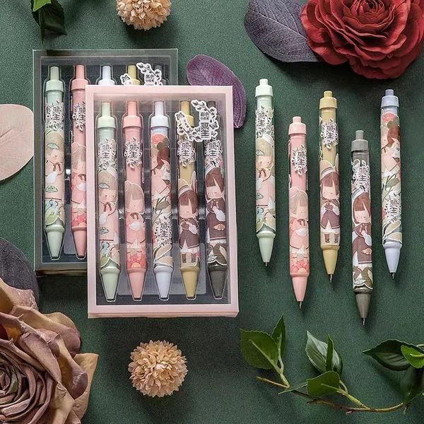 gel pens 5 / set lovely maqiu twin massage neutral pen morandi color kawaii stationery school diary marking planning supplies
gel pens 5 / set lovely maqiu twin massage neutral pen morandi color kawaii stationery school diary marking planning supplies