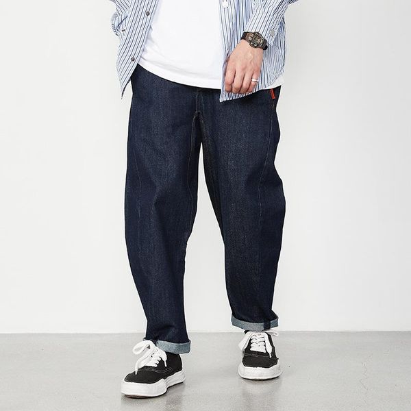 men's jeans basic pants men indigo dye autumn winter street fashion loose fit cut classic blue trousers male japan
men's jeans basic pants men indigo dye autumn winter street fashion loose fit cut classic blue trousers male japan