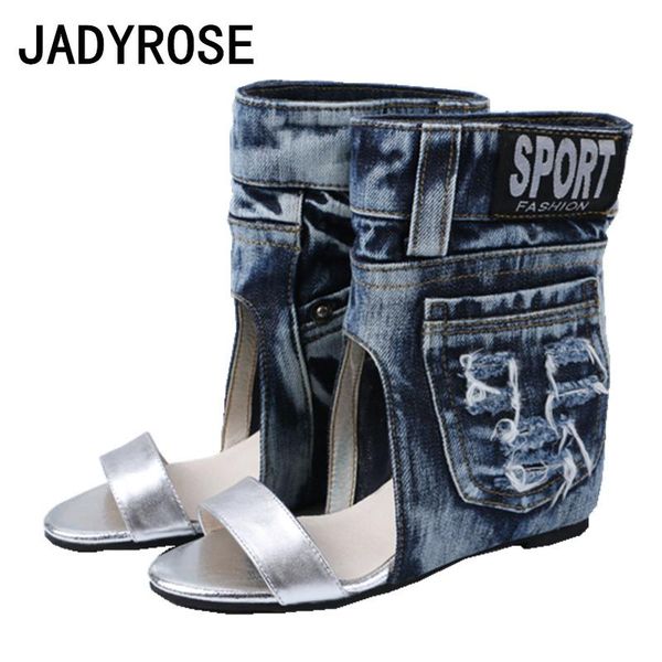 dress shoes vintage blue denim sandalias summer fashion wedge boots for women gladiator design sandals chaussure femme zapatos, Black
dress shoes vintage blue denim sandalias summer fashion wedge boots for women gladiator design sandals chaussure femme zapatos, Black