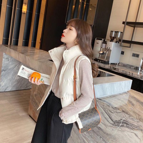 women's vests korean fashion winter autumn women jacket cotton warm woman parkas sleeveless waistcoat stand collar chalecos para mujer, Black;white
women's vests korean fashion winter autumn women jacket cotton warm woman parkas sleeveless waistcoat stand collar chalecos para mujer, Black;white