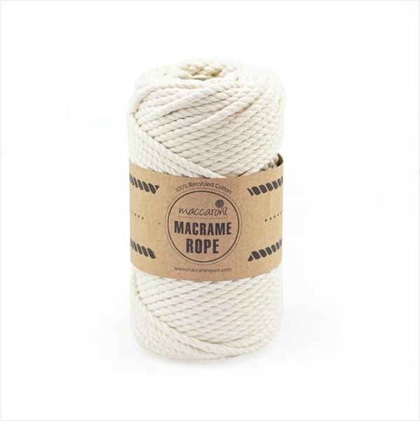 yarn maccaroni macrame rope 4 mm 250 gr, Black;white