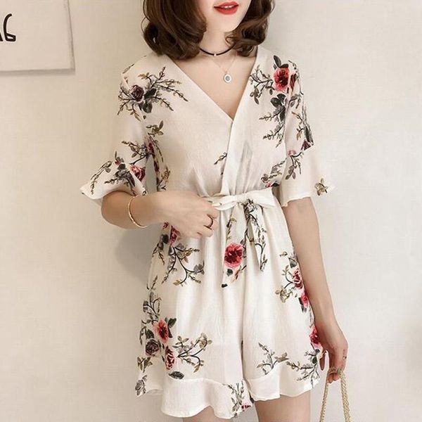 women's jumpsuits & rompers 2021 summer chiffon flower print women casual v-neck flare sleeve short jumpsuit plus size -4xl yy454, Black;white
women's jumpsuits & rompers 2021 summer chiffon flower print women casual v-neck flare sleeve short jumpsuit plus size -4xl yy454, Black;white