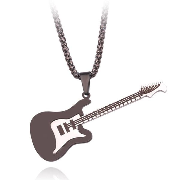 pendant necklaces punk music guitar stainless steel necklace for men hip hop gold color black women jewelry, Silver
pendant necklaces punk music guitar stainless steel necklace for men hip hop gold color black women jewelry, Silver