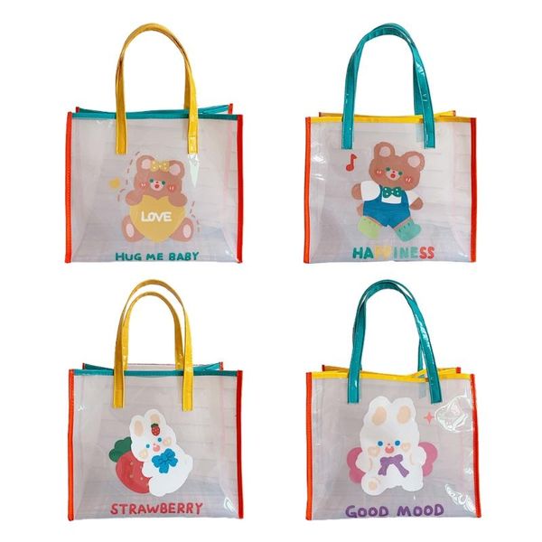 storage bags transparent jelly shopping handbag cute cartoon bear print rainbow single shoulder bag women beach summer pvc large capa
storage bags transparent jelly shopping handbag cute cartoon bear print rainbow single shoulder bag women beach summer pvc large capa