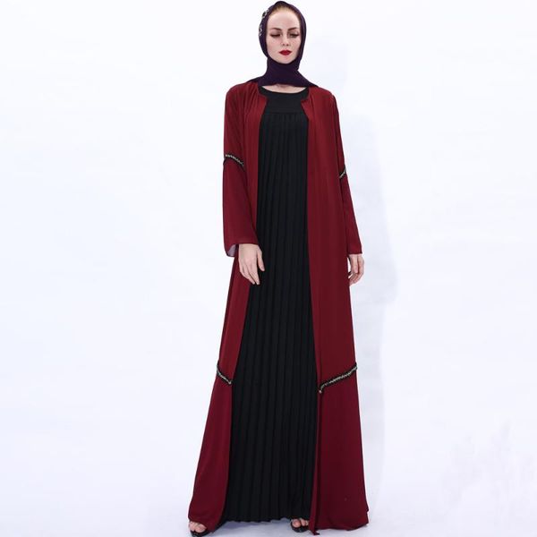 ethnic clothing middle eastern islamic women's long skirt simple fashion summer sleeve jacket muslim abaya dubai cardigan robe, Red
ethnic clothing middle eastern islamic women's long skirt simple fashion summer sleeve jacket muslim abaya dubai cardigan robe, Red