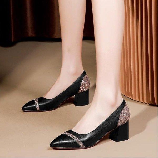 dress shoes women pumps sweet style square high heel sequins pointed toe spring and autumn elegant shallow ladies 569, Black
dress shoes women pumps sweet style square high heel sequins pointed toe spring and autumn elegant shallow ladies 569, Black
