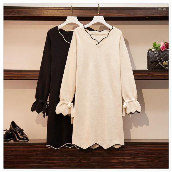 casual dresses plus size knitted dress spring autumn women's solid color lotus leaf wild mid-length loose slim fashion vestidos d196, Black;gray
casual dresses plus size knitted dress spring autumn women's solid color lotus leaf wild mid-length loose slim fashion vestidos d196, Black;gray