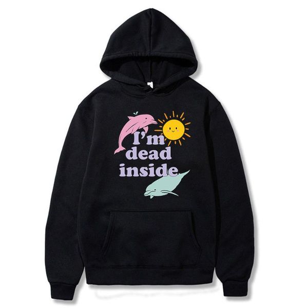 men's hoodies & sweatshirts brand style wear dolphin im dead inside sunshine four seasons cotton unsiex streetwear, Black
men's hoodies & sweatshirts brand style wear dolphin im dead inside sunshine four seasons cotton unsiex streetwear, Black