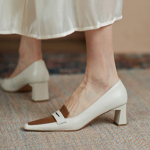 dress shoes thick heel soft genuine leather women heels comfortable fashion women's high talons hauts femme, Black
dress shoes thick heel soft genuine leather women heels comfortable fashion women's high talons hauts femme, Black