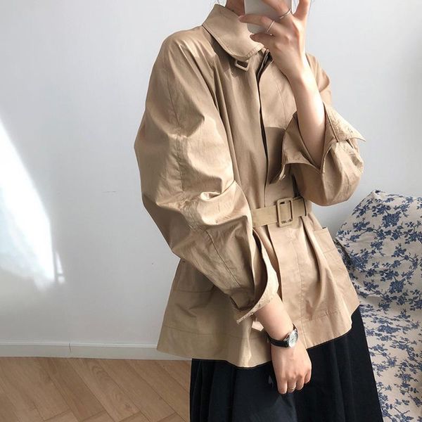 women's trench coats 2021 fashion khaki long with belt spring and autumn jacket for woman girl, Tan;black
women's trench coats 2021 fashion khaki long with belt spring and autumn jacket for woman girl, Tan;black