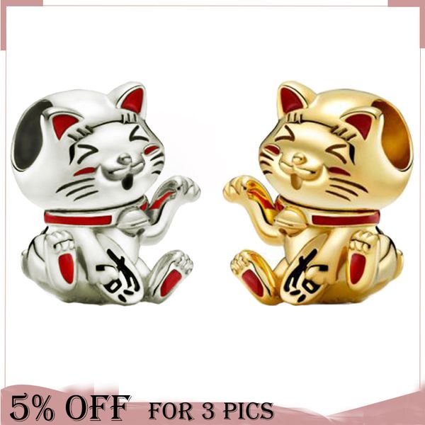 925 sterling silver bead new cute lucky cat charms fit original pandora bracelets women diy birthday jewelry gifts, Black
925 sterling silver bead new cute lucky cat charms fit original pandora bracelets women diy birthday jewelry gifts, Black