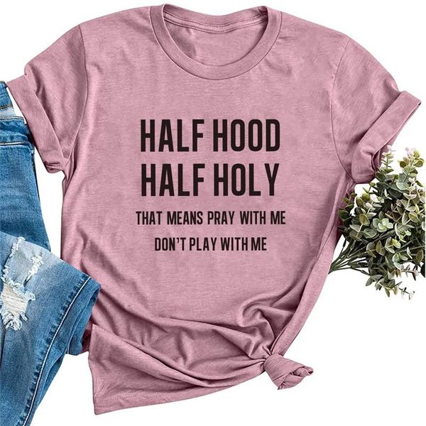women's t-shirt half hood holy letter print women t-shirts harajuku short sleeve femme tees for ladies clothes casual loose, White
women's t-shirt half hood holy letter print women t-shirts harajuku short sleeve femme tees for ladies clothes casual loose, White