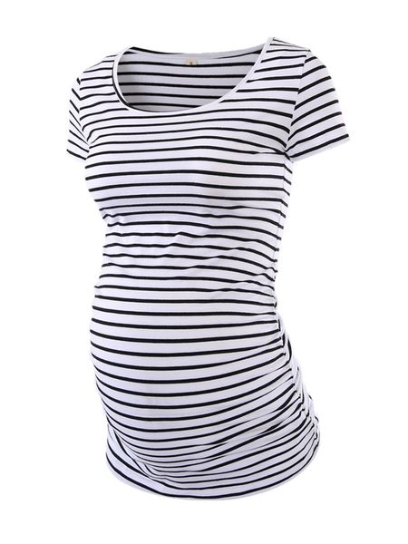 maternity & tees gleeter summer t-shrts pregnancy short sleeves pregnant casual striped, White
maternity & tees gleeter summer t-shrts pregnancy short sleeves pregnant casual striped, White