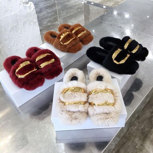 80% off store online 2021 new women slippers winter flats rabbit fur woman metal decor shoes basic round toe, Black
80% off store online 2021 new women slippers winter flats rabbit fur woman metal decor shoes basic round toe, Black
