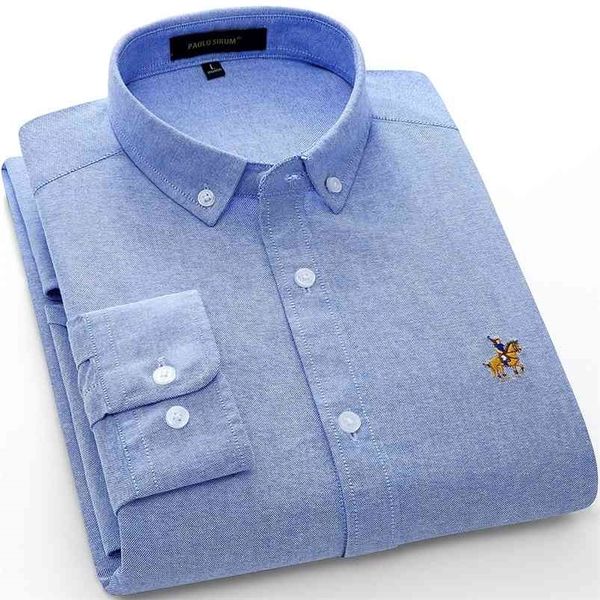 spring 100% cotton oxford men shirt white long sleeve embroidery regular fit soft thick comfortable male 210721, White;black
spring 100% cotton oxford men shirt white long sleeve embroidery regular fit soft thick comfortable male 210721, White;black