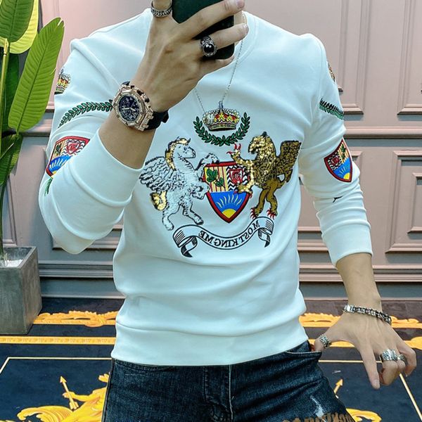 luxury printing long sleeve drill neck of the tshirt men marks paisley t shirt homme spring 2021 new blackk0nd, White
luxury printing long sleeve drill neck of the tshirt men marks paisley t shirt homme spring 2021 new blackk0nd, White