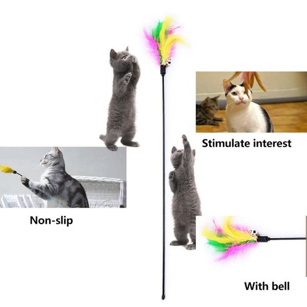 cat toys soft colorful feather bell rod toy for kitten funny playing interactive pet supplies
cat toys soft colorful feather bell rod toy for kitten funny playing interactive pet supplies