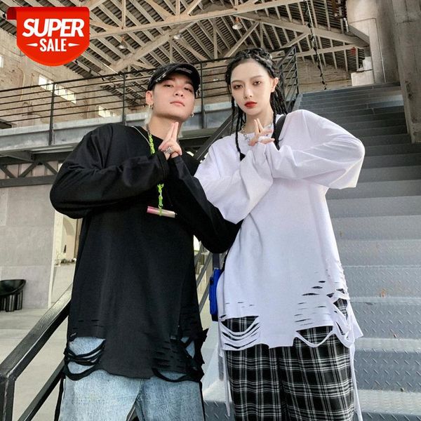 street trend hip-hop casual tide thin solid color ripped sweater round neck foreign trade men's clothing #dp3a, Black
street trend hip-hop casual tide thin solid color ripped sweater round neck foreign trade men's clothing #dp3a, Black