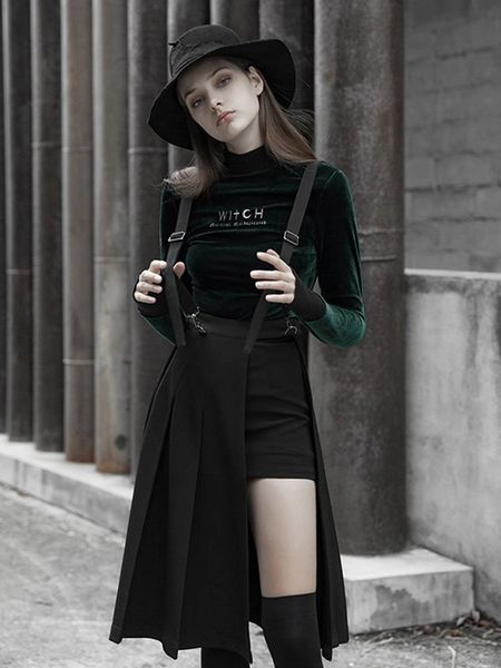 skirts punk rave autumn and winter dark personality short skirt strap female long paragraph split pleated, Black
skirts punk rave autumn and winter dark personality short skirt strap female long paragraph split pleated, Black