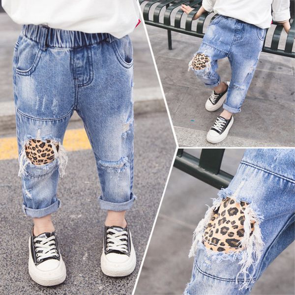 2021 new spring baby girls ripped fashion toddler kids denim pants children trousers print leopard casual jeans ncft, Blue
2021 new spring baby girls ripped fashion toddler kids denim pants children trousers print leopard casual jeans ncft, Blue