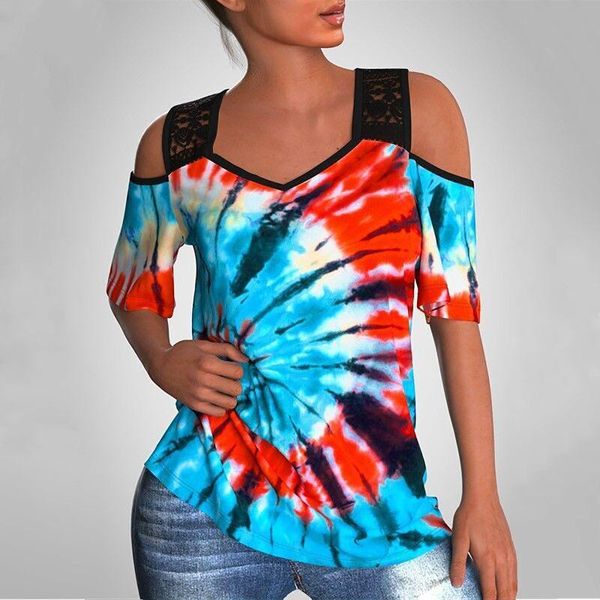 women's blouses & shirts tie-dye printing loose casual short sleeve prints plaid pocket blouse o-neck off shoulder vintage, White
women's blouses & shirts tie-dye printing loose casual short sleeve prints plaid pocket blouse o-neck off shoulder vintage, White