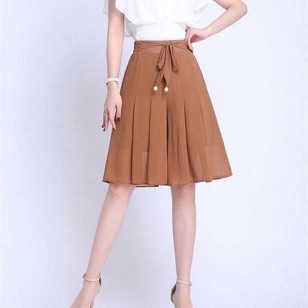 women's shorts limiguyue summer women lace-up pleated chiffon slim high waist skirt thin soft wide leg short streatwear k2139, White;black
women's shorts limiguyue summer women lace-up pleated chiffon slim high waist skirt thin soft wide leg short streatwear k2139, White;black