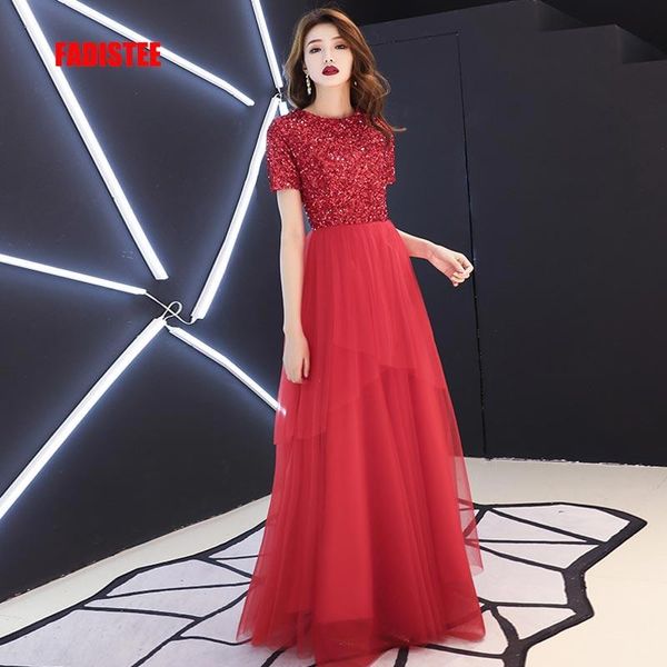 party dresses fadistee arrival vestido de festa long evening dress bride prom o-neck sequins red half sleeves tulle 2021, White;black
party dresses fadistee arrival vestido de festa long evening dress bride prom o-neck sequins red half sleeves tulle 2021, White;black