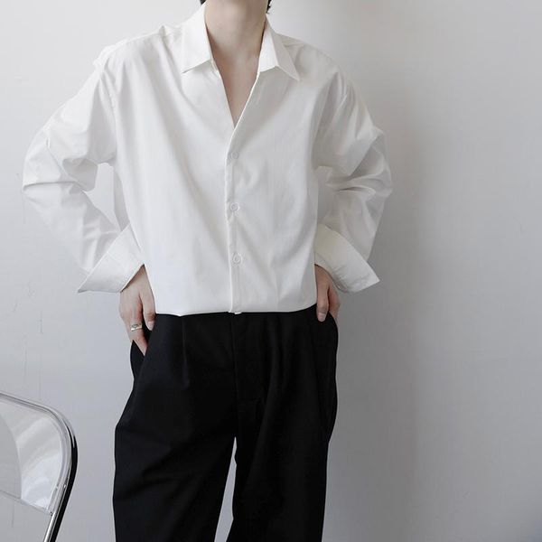 men's casual shirts 2021 autumn korean style simple black white men loose wild solid color for men,size -xxl, White;black
men's casual shirts 2021 autumn korean style simple black white men loose wild solid color for men,size -xxl, White;black