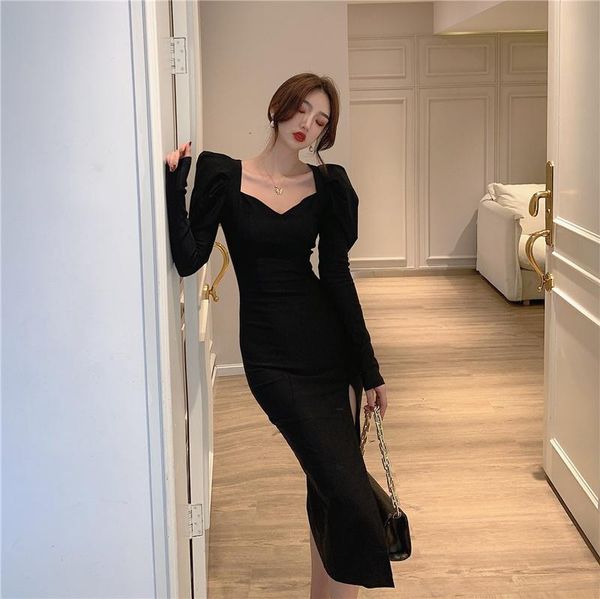 casual dresses cmaz official figure pull frame black dress french retro bubble long sleeve, Black;gray
casual dresses cmaz official figure pull frame black dress french retro bubble long sleeve, Black;gray