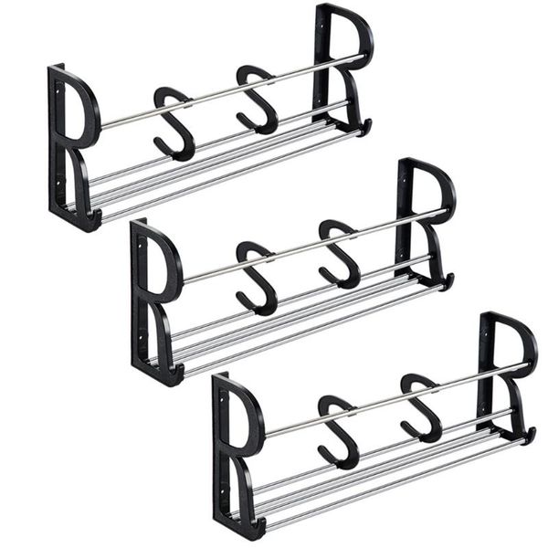 hooks & rails 3pcs over the door shoe rack organizer stainless steel storage shelf wall mounted hanger holder for entryway no
hooks & rails 3pcs over the door shoe rack organizer stainless steel storage shelf wall mounted hanger holder for entryway no
