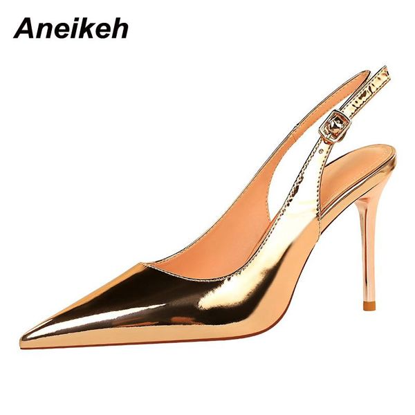 dress shoes aneikeh 2021 spring/autumn fashion women's patent leather pumps pointed toe thin heels shallow slingbacks solid party, Black
dress shoes aneikeh 2021 spring/autumn fashion women's patent leather pumps pointed toe thin heels shallow slingbacks solid party, Black