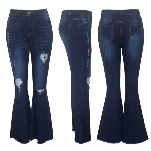 women's pants & capris arrival stylish female ripped jeans,adults high waist flared trousers close-fitting for spring fall,s//l/xl/xxl, Black;white
women's pants & capris arrival stylish female ripped jeans,adults high waist flared trousers close-fitting for spring fall,s//l/xl/xxl, Black;white