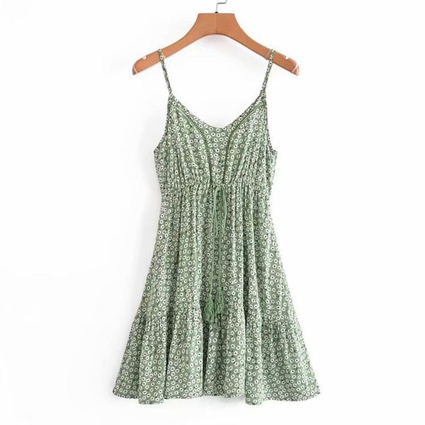 casual dresses sling vintage green floral print dress women v neck drawstring waist short vestido female summer holiday, Black;gray
casual dresses sling vintage green floral print dress women v neck drawstring waist short vestido female summer holiday, Black;gray