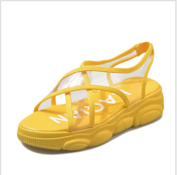 dress shoes 2021 muffin daddy sandals for women summer korean version with transparent candy color, Black
dress shoes 2021 muffin daddy sandals for women summer korean version with transparent candy color, Black
