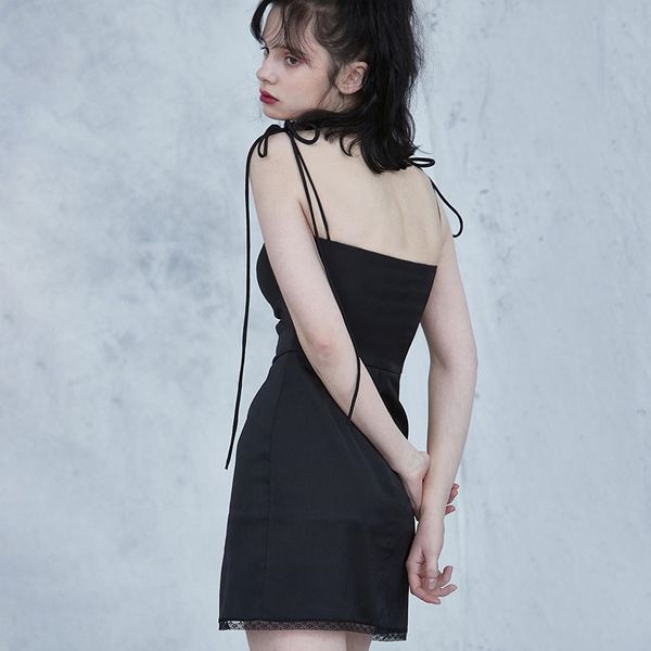 lace edge split dress for women summer party black backless bodycon mini dresses dark academia gothic clothes, Black;gray
lace edge split dress for women summer party black backless bodycon mini dresses dark academia gothic clothes, Black;gray