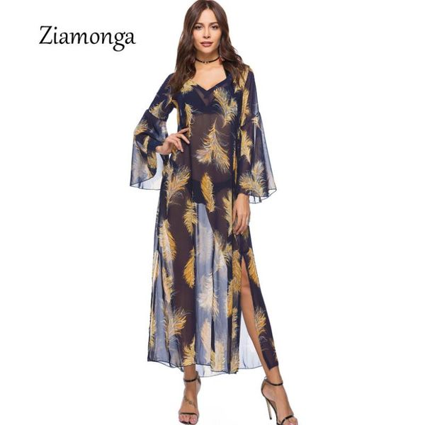 casual dresses ziamonga summer dress chiffon sweet women v neck long sleeve floral split loose vestidos mujer, Black;gray
casual dresses ziamonga summer dress chiffon sweet women v neck long sleeve floral split loose vestidos mujer, Black;gray