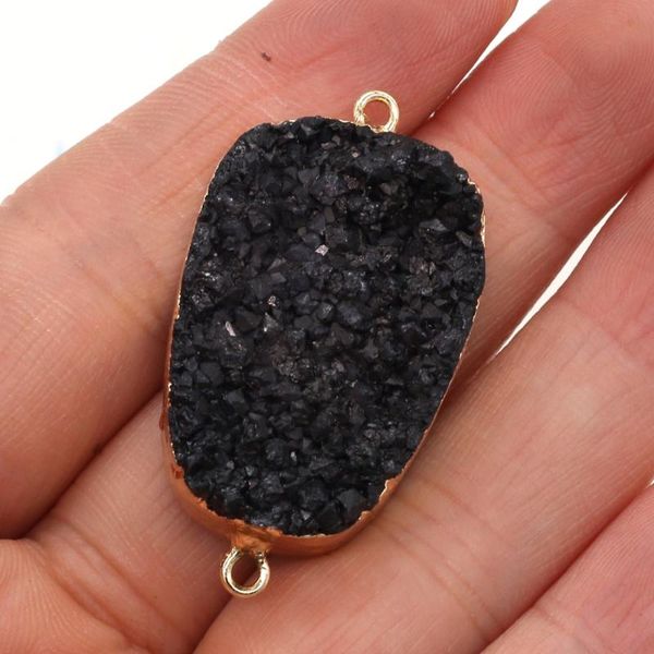charms natural stone black crystal cluster connector rectangle charm pendant for jewelry making diy necklace accessories 22x40mm, Bronze;silver
charms natural stone black crystal cluster connector rectangle charm pendant for jewelry making diy necklace accessories 22x40mm, Bronze;silver