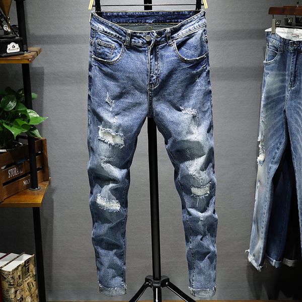 2021 new jean clothes comfortable and leisure youth korean elastic body-building small foot for men pencil pants slim mid gwug, Blue
2021 new jean clothes comfortable and leisure youth korean elastic body-building small foot for men pencil pants slim mid gwug, Blue