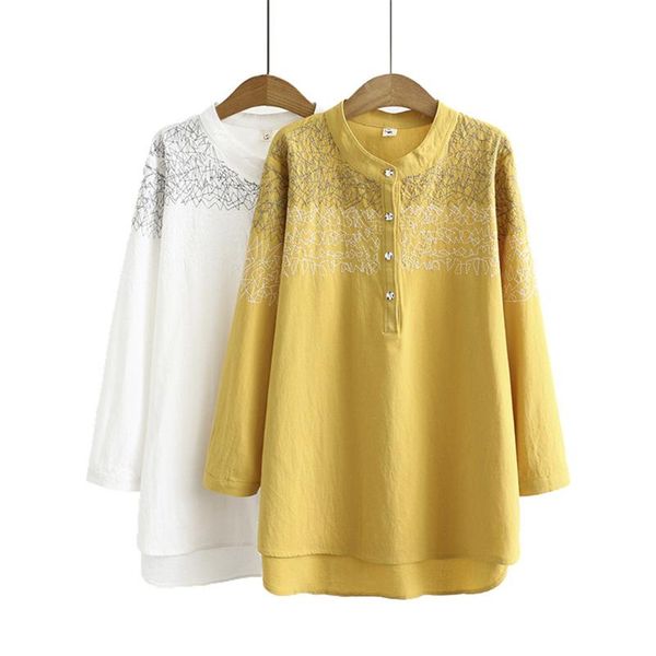 women casual long sleeve shirt autumn spring 2021 korean style vintage embroidery blouse female cotton shirt dress, White
women casual long sleeve shirt autumn spring 2021 korean style vintage embroidery blouse female cotton shirt dress, White