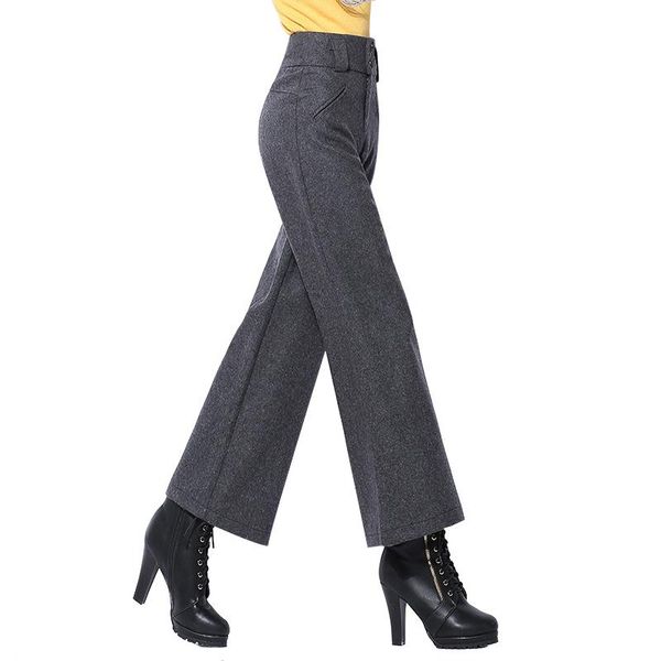 women's pants & capris office lady elegant wide leg autumn and winter high waist woolen loose casual mopping trousers, Black;white
women's pants & capris office lady elegant wide leg autumn and winter high waist woolen loose casual mopping trousers, Black;white